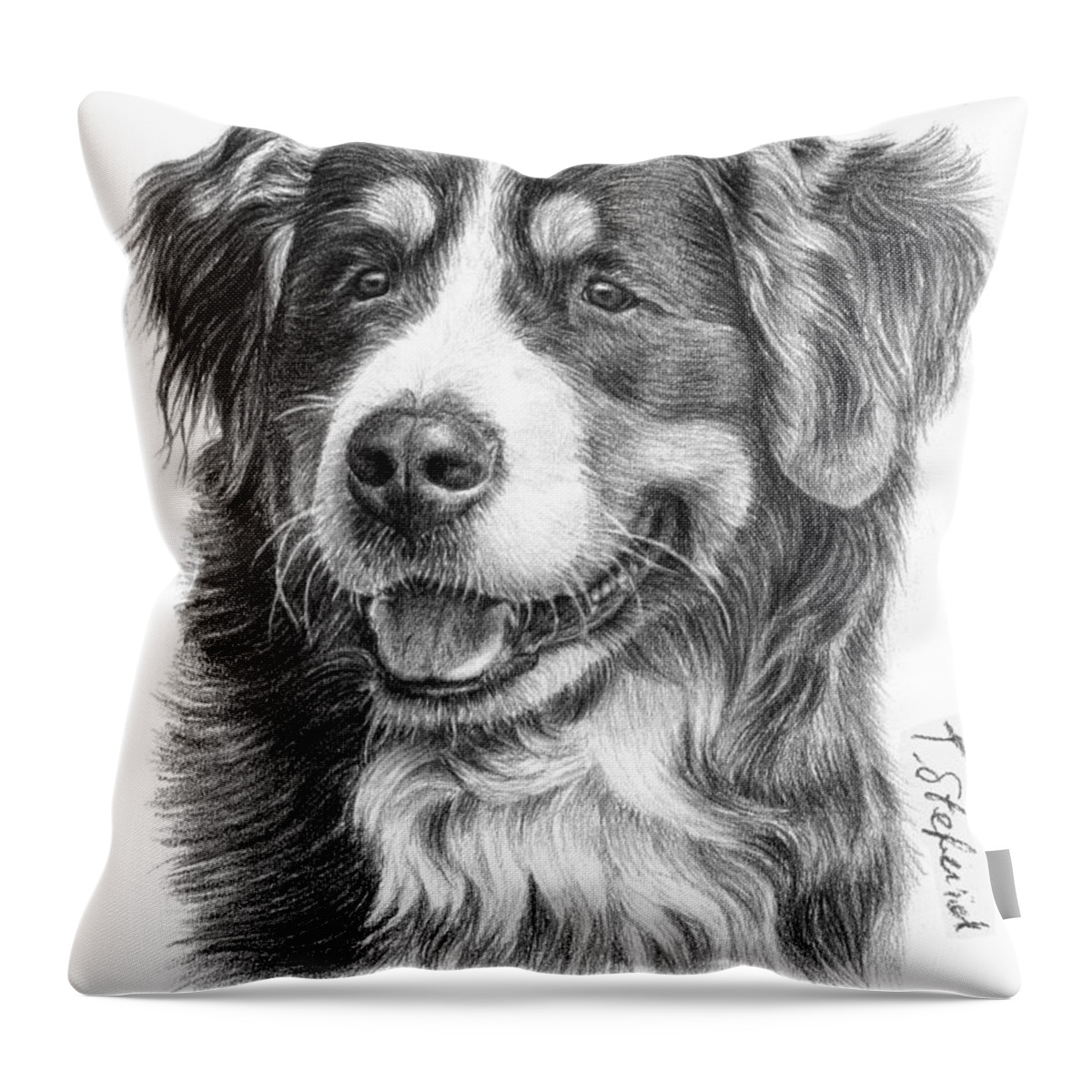 18x18 Funny Berner Gifts Bernese Mountain Dog Floss Dance Throw Pillow Multicolor 